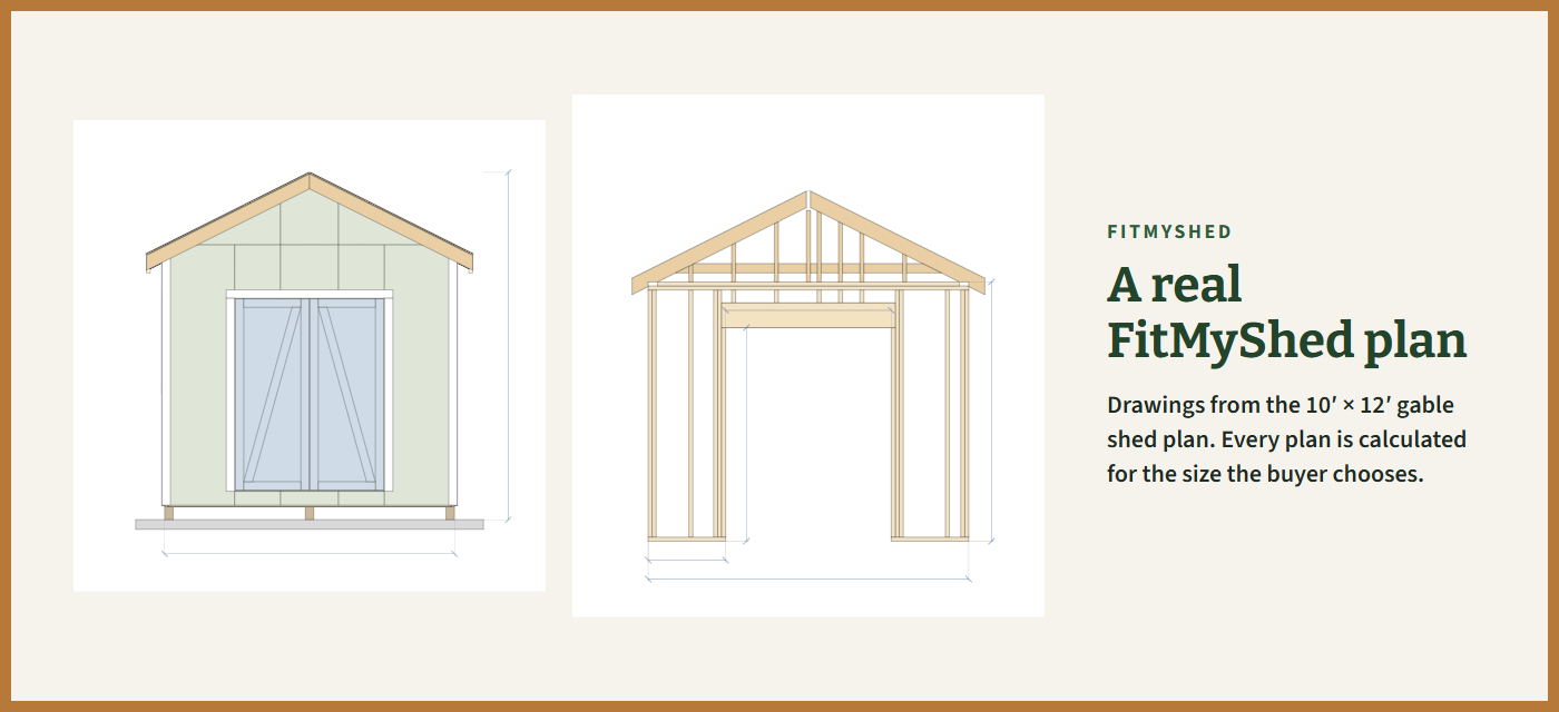 FitMyShed — made-to-measure shed planning tool